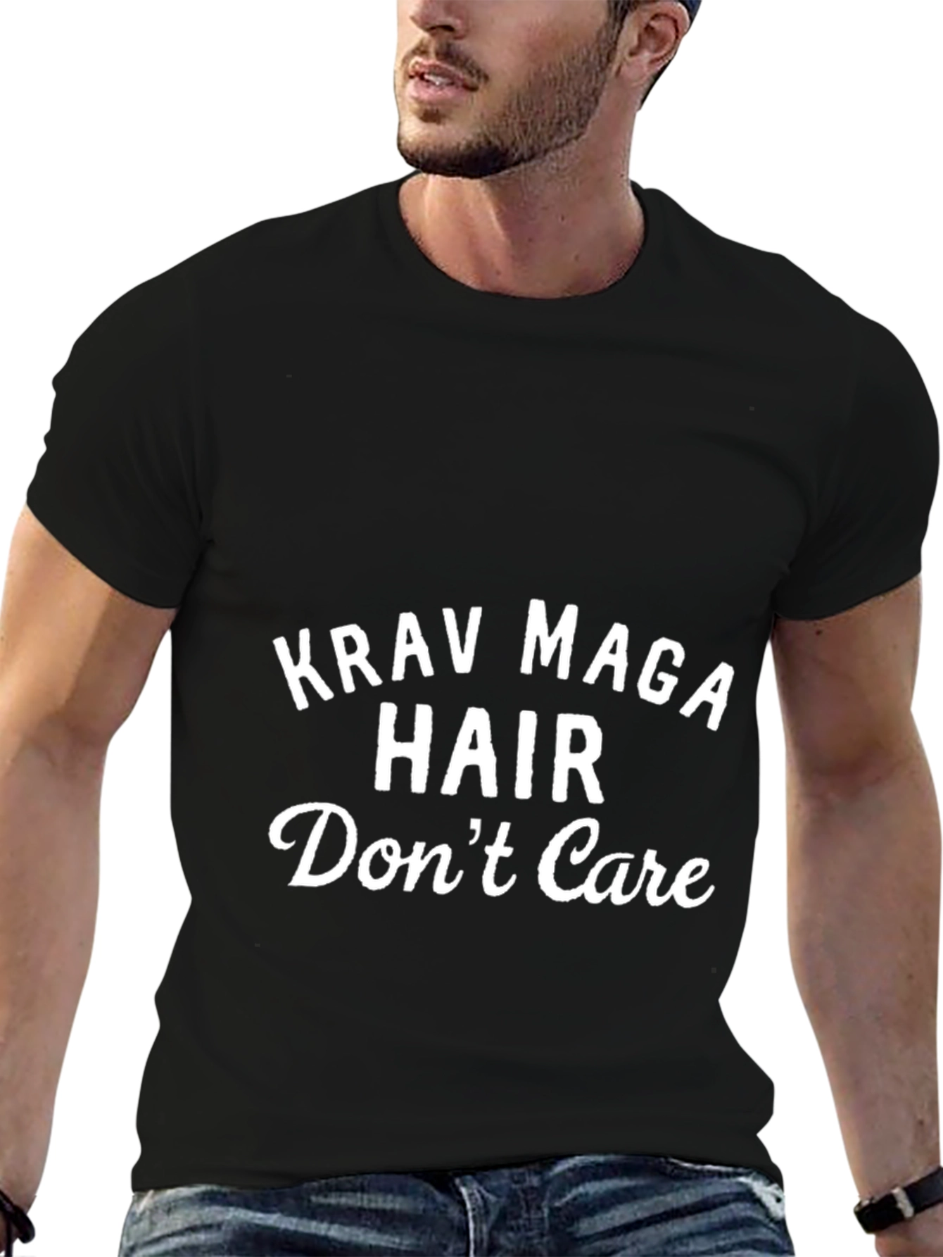 Krav Maga Hair Dont Care Black T-Shirt