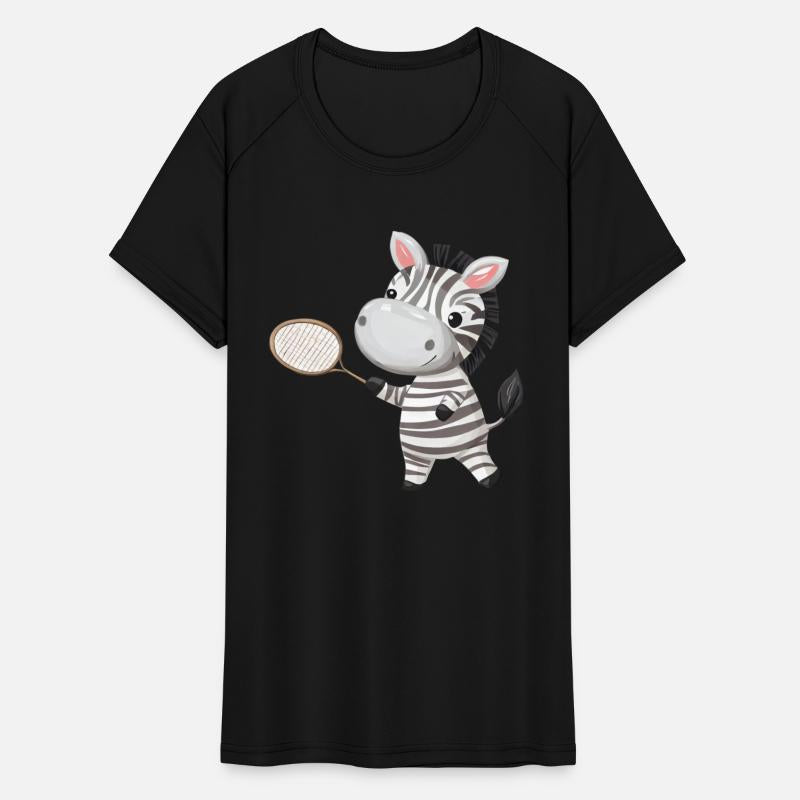 Zebra Playing Tennis and Badminton, Athletic