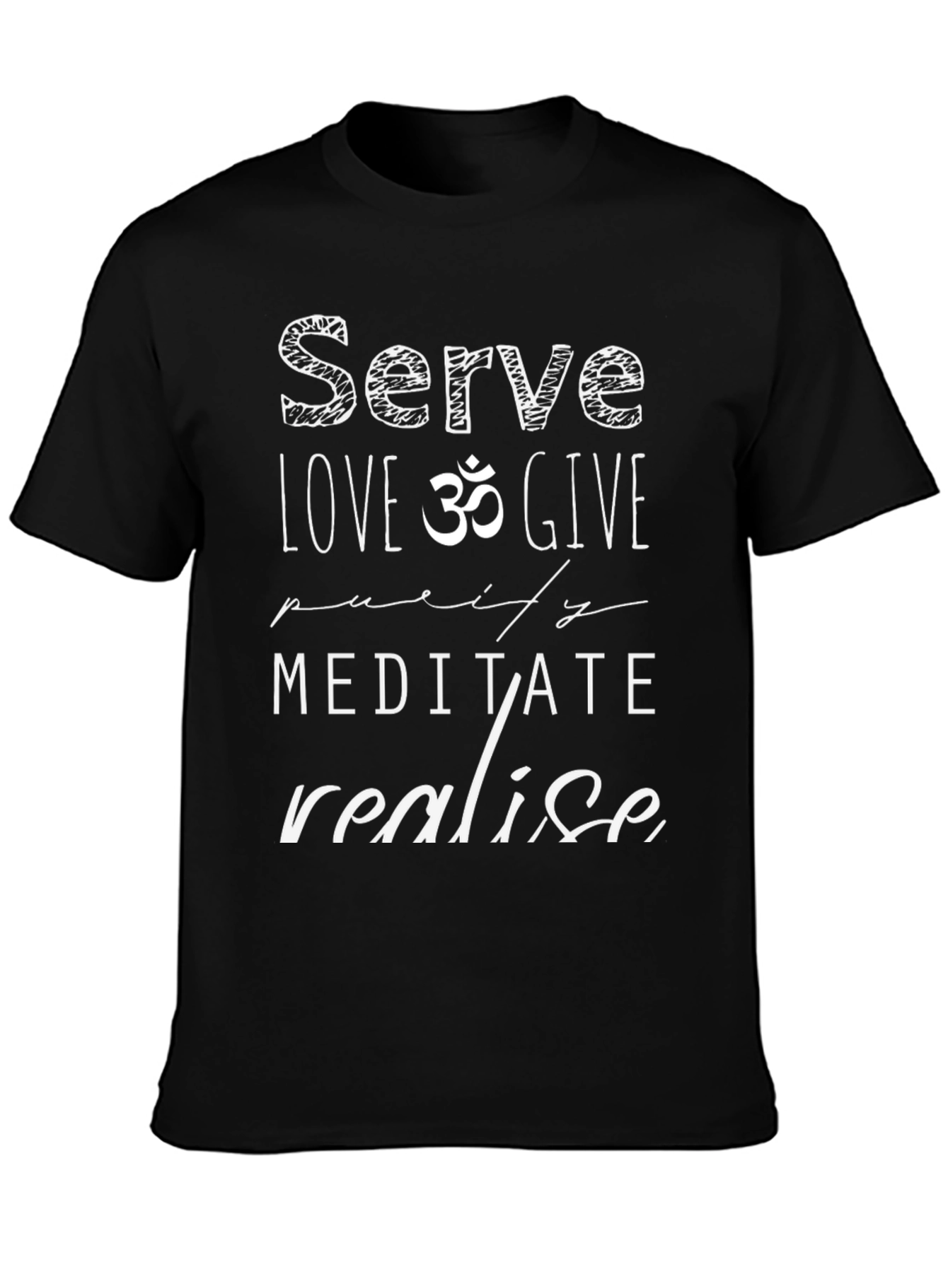 Serve Love Give Graphic Tee - Black