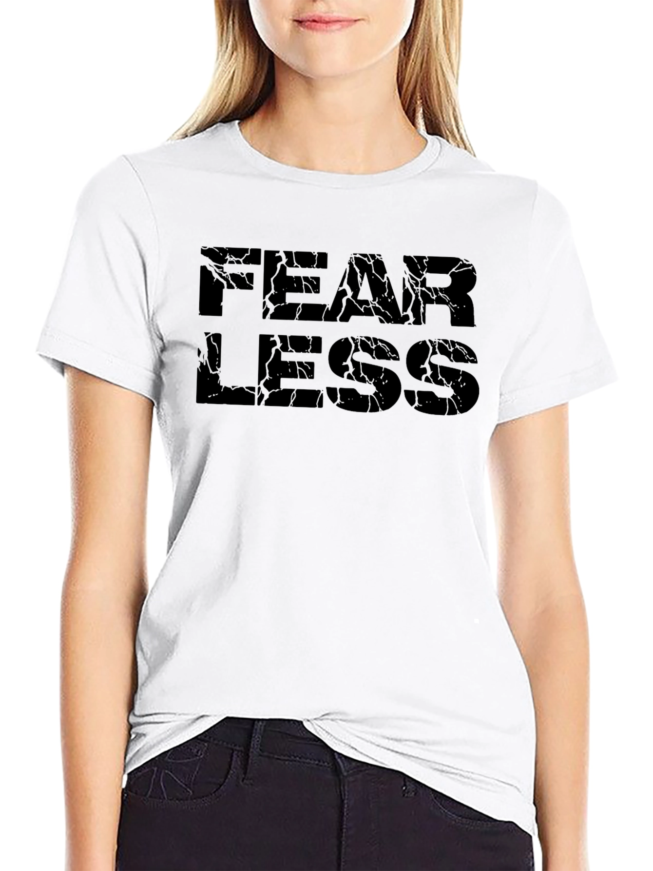 Fearless Graphic Print Black T-Shirt