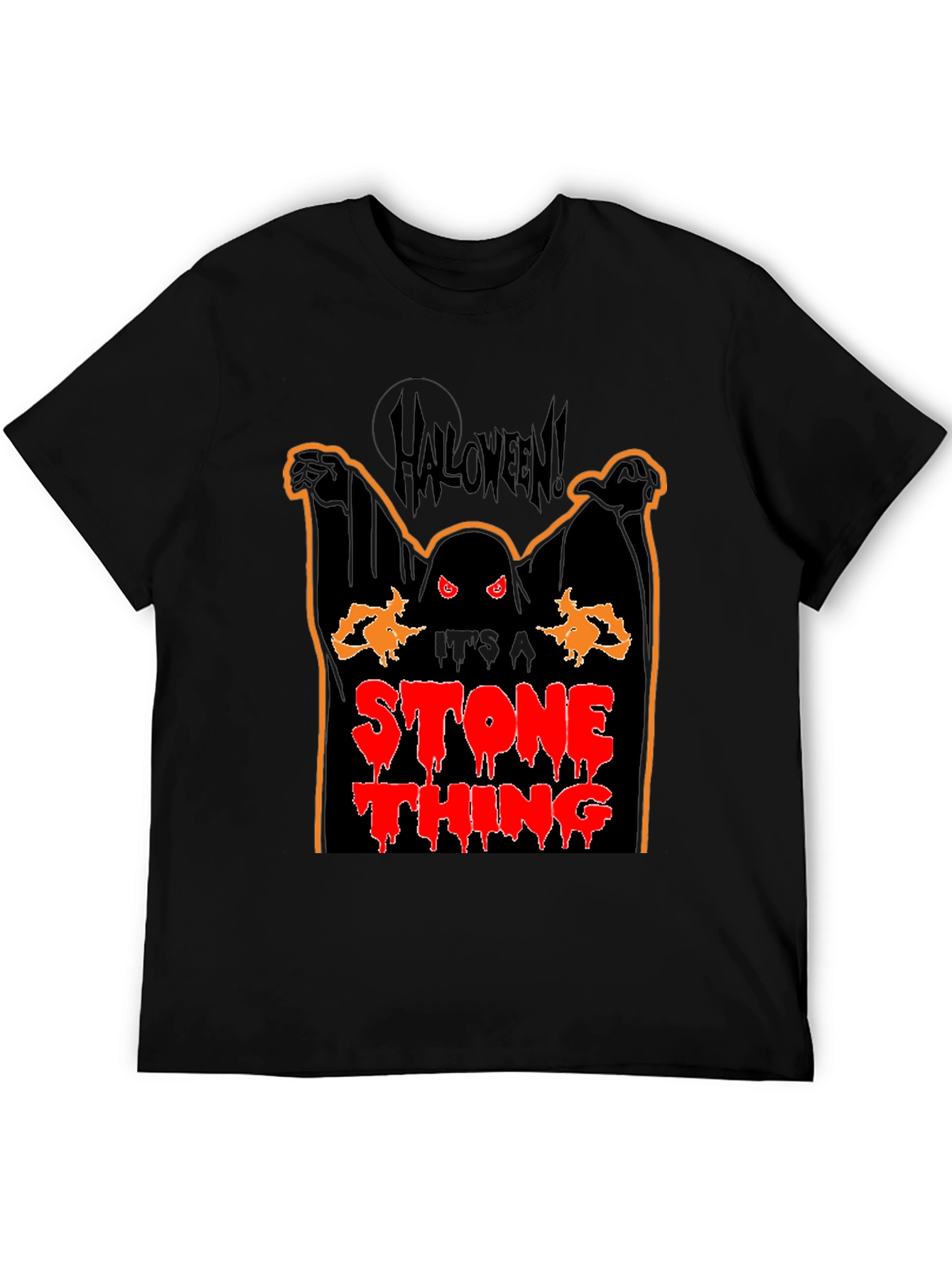 Halloween Ghost Stone Thing Graphic Tee