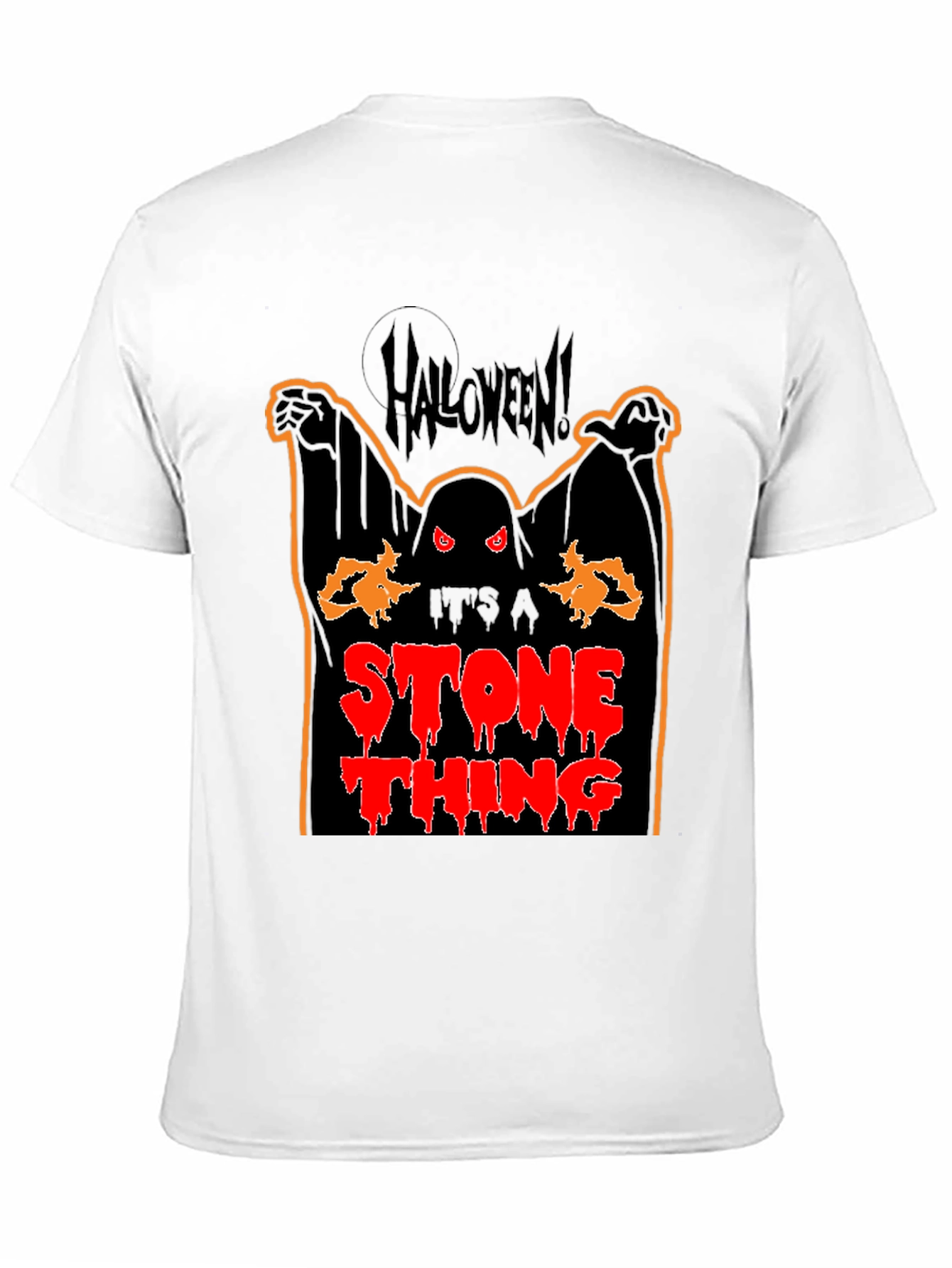 Halloween Ghost Stone Thing Graphic Tee