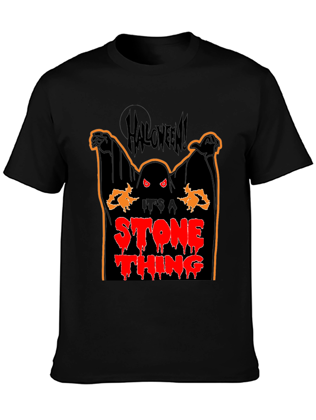 Halloween Ghost Stone Thing Graphic Tee