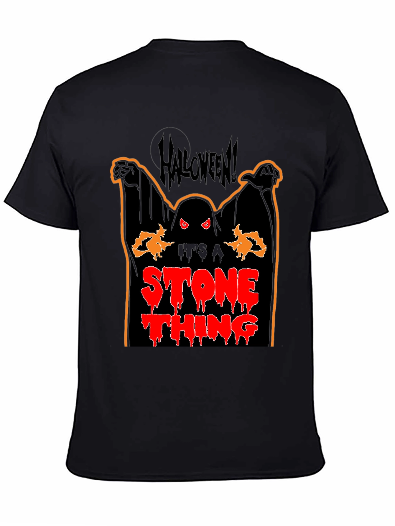 Halloween Ghost Stone Thing Graphic Tee