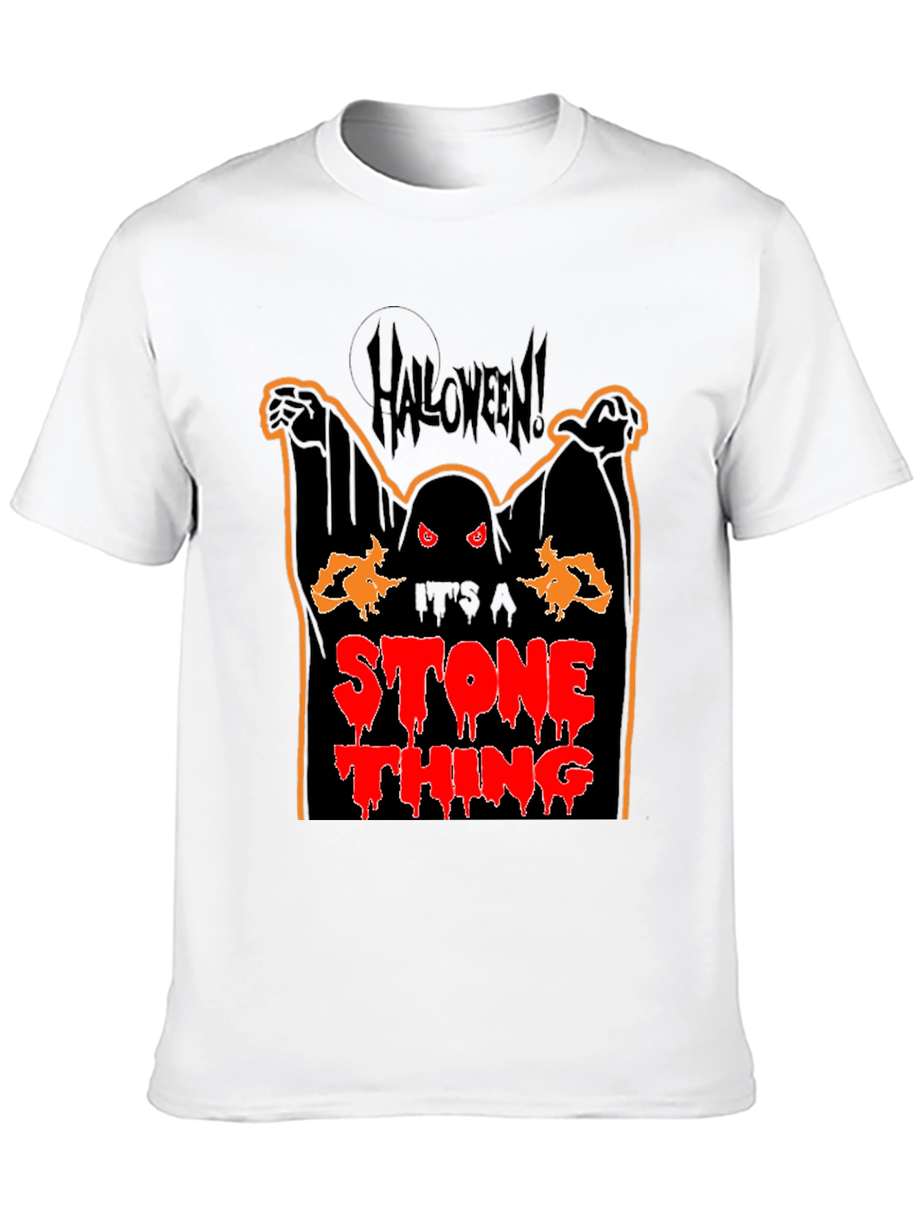 Halloween Ghost Stone Thing Graphic Tee
