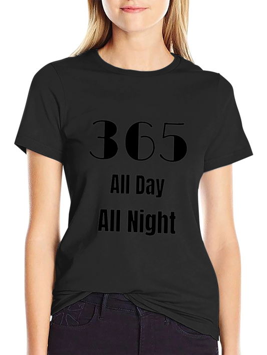 365 All Day All Night Black Tee