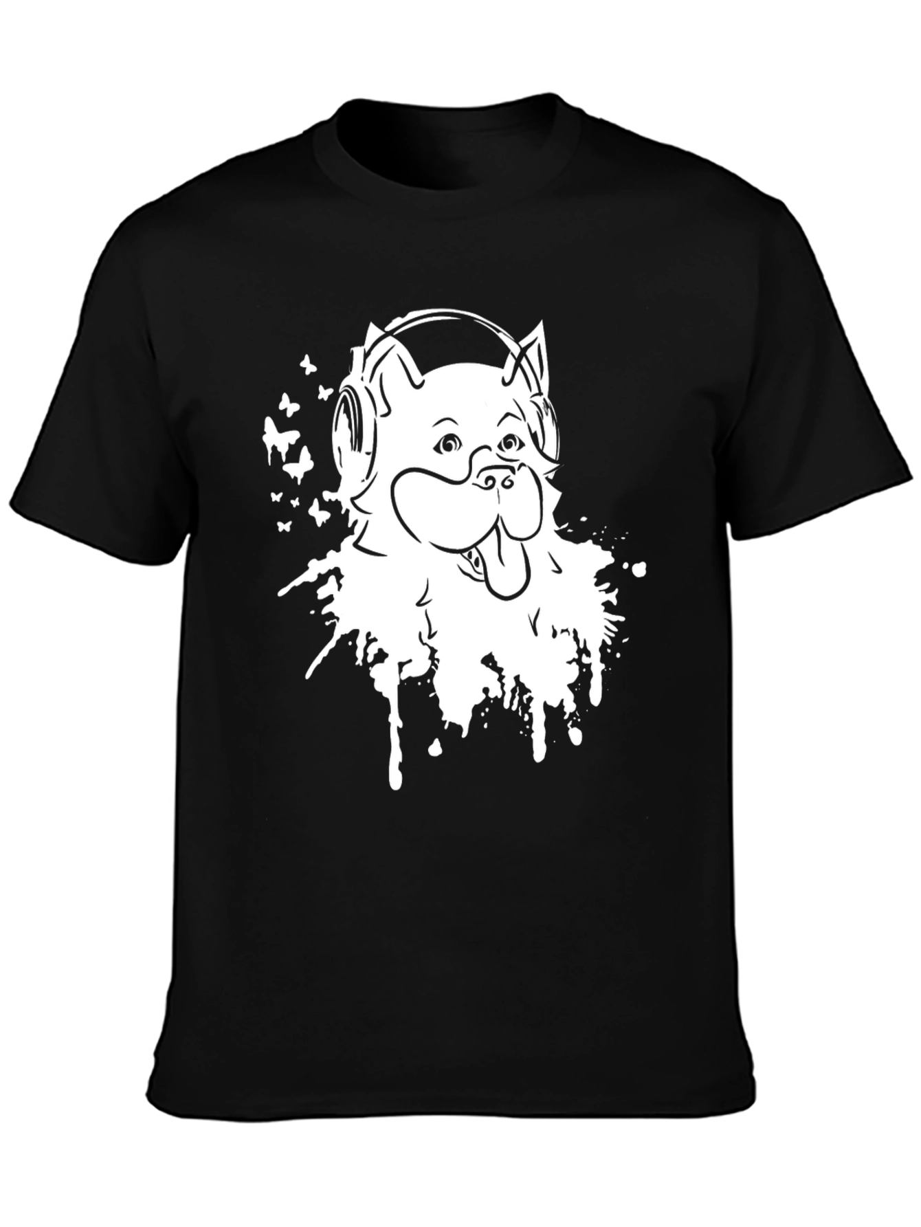 Dog DJ Graphic Tee - Black T-Shirt