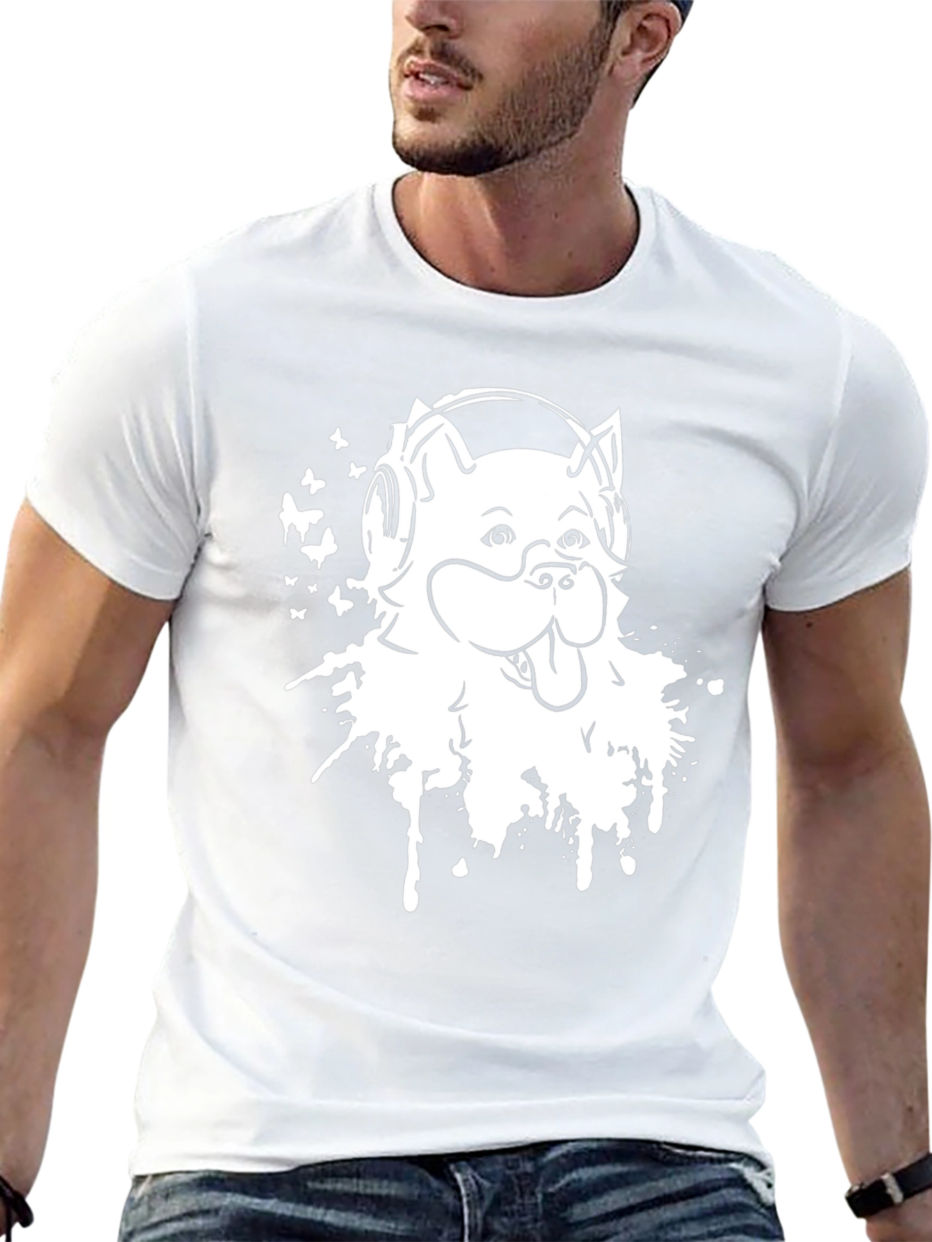 Dog DJ Graphic Tee - Black T-Shirt