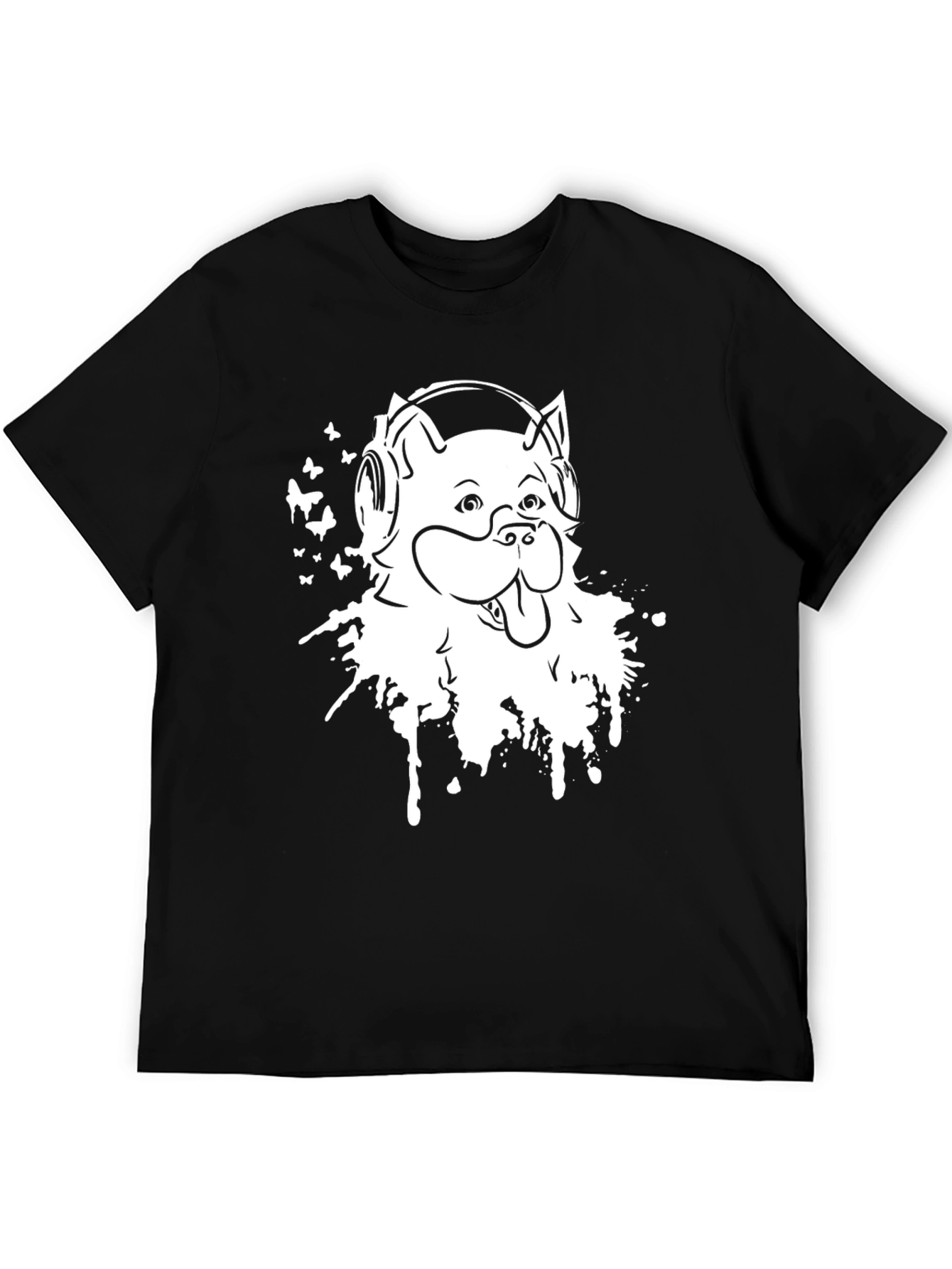 Dog DJ Graphic Tee - Black T-Shirt