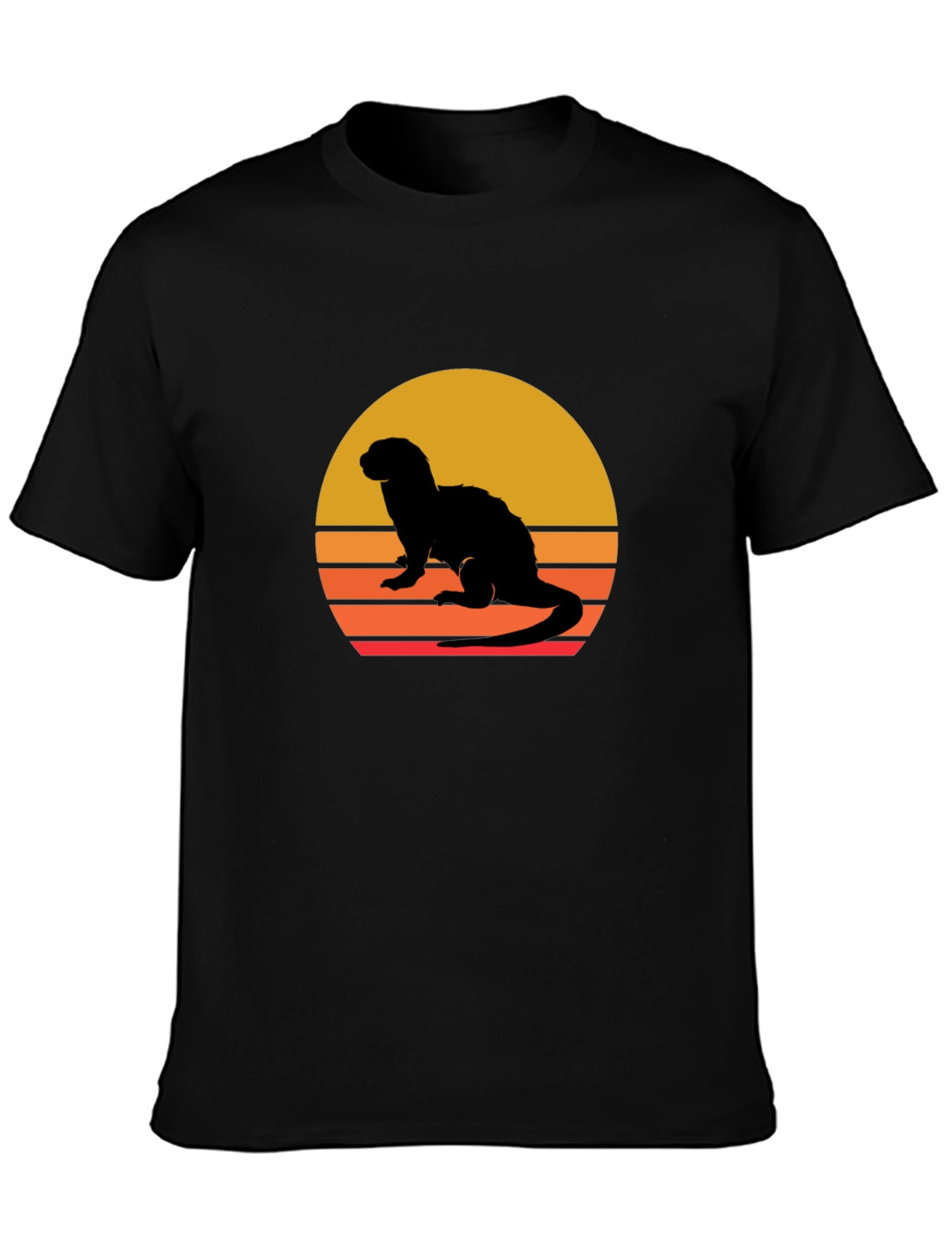 Retro Ferret Sunset Graphic Tee