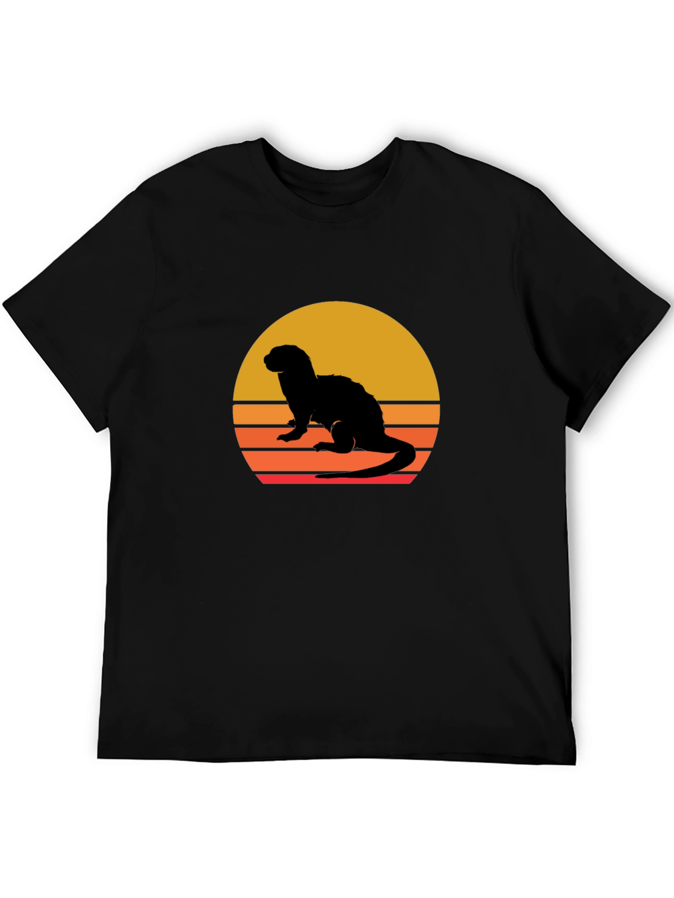 Retro Ferret Sunset Graphic Tee