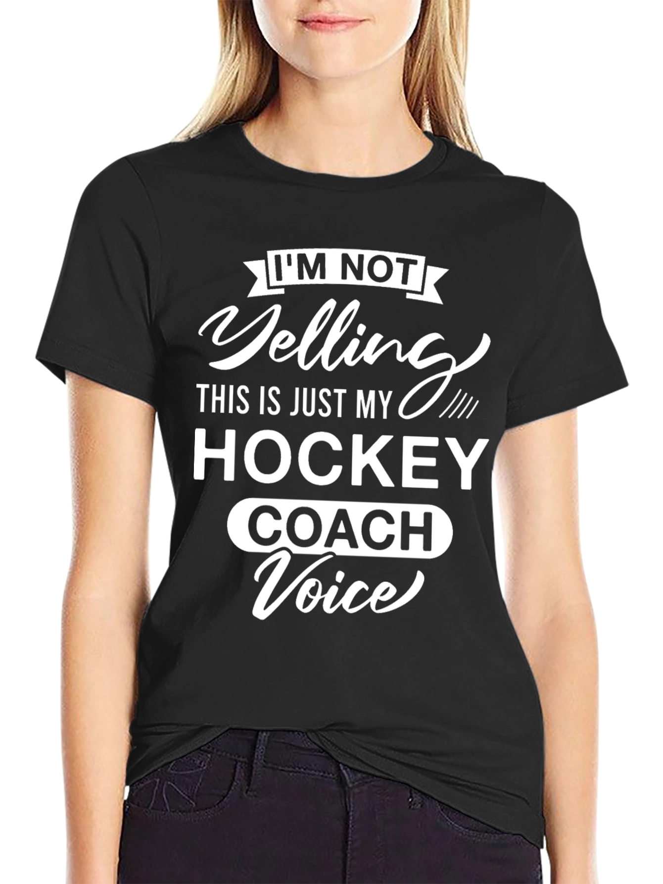 Hockey Coach Voice T-Shirt - Funny Sports Tee