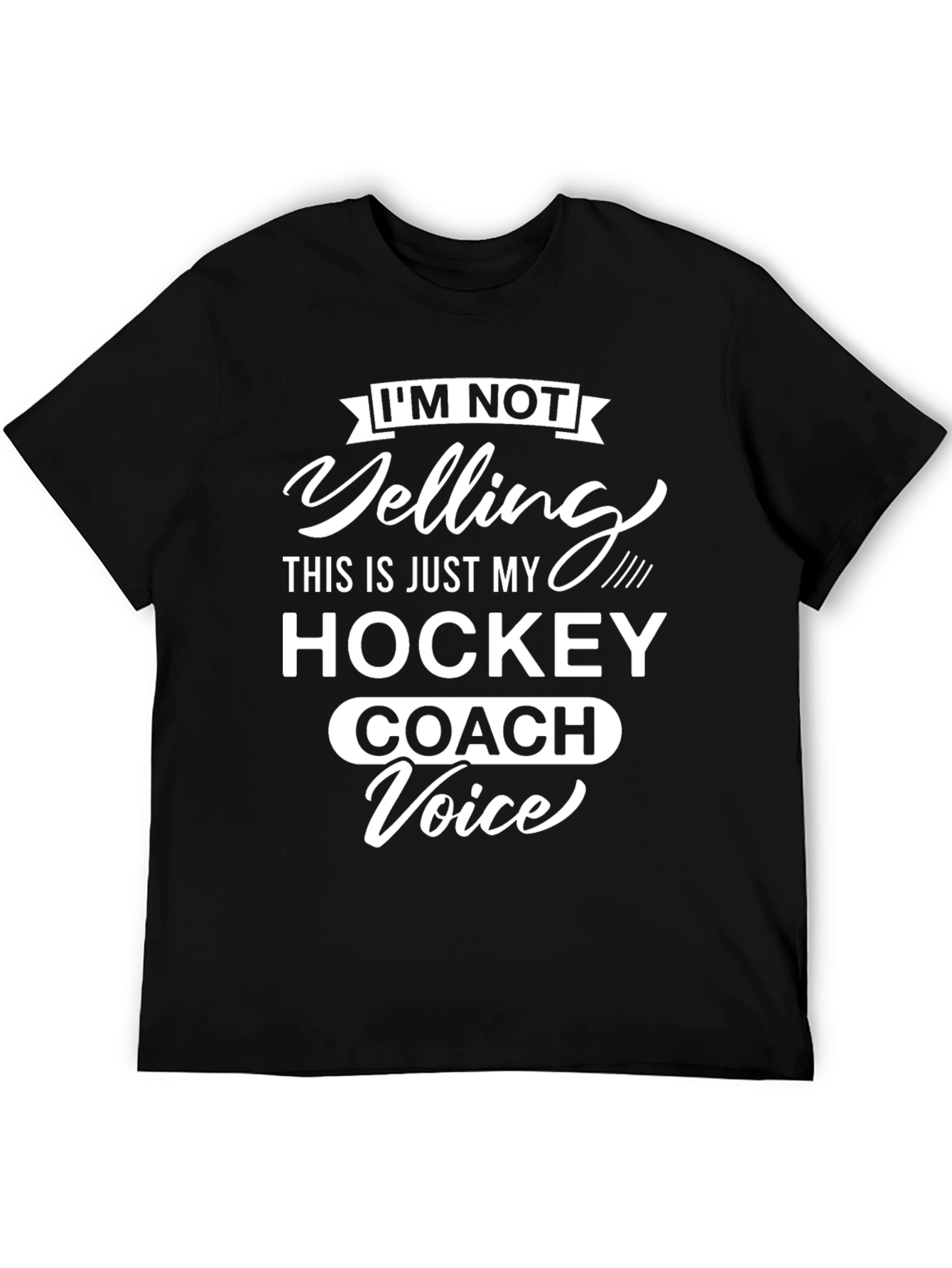Hockey Coach Voice T-Shirt - Funny Sports Tee