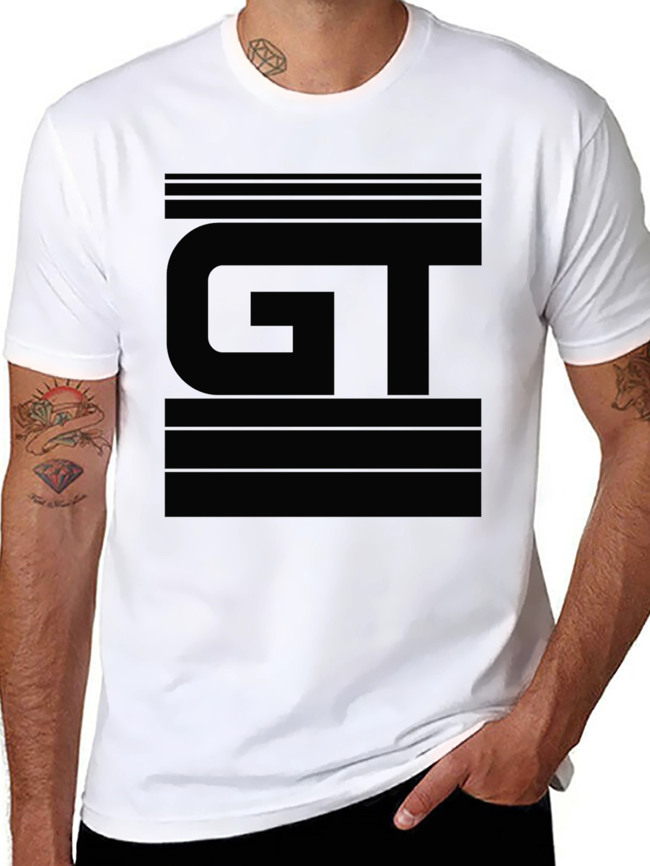 GT Logo Black Graphic Tee - Modern Streetwear