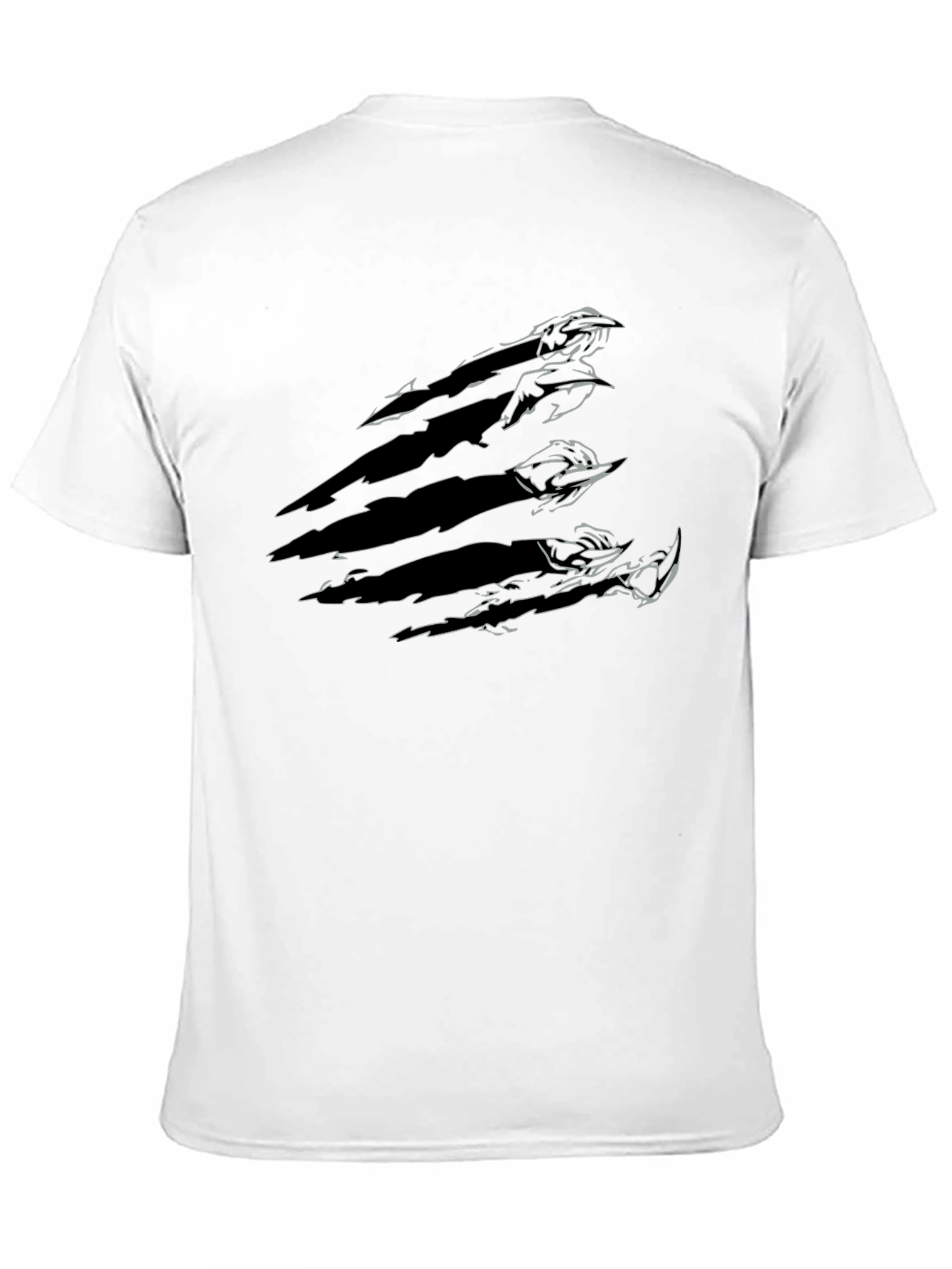 Black T-Shirt with Claw Mark Design