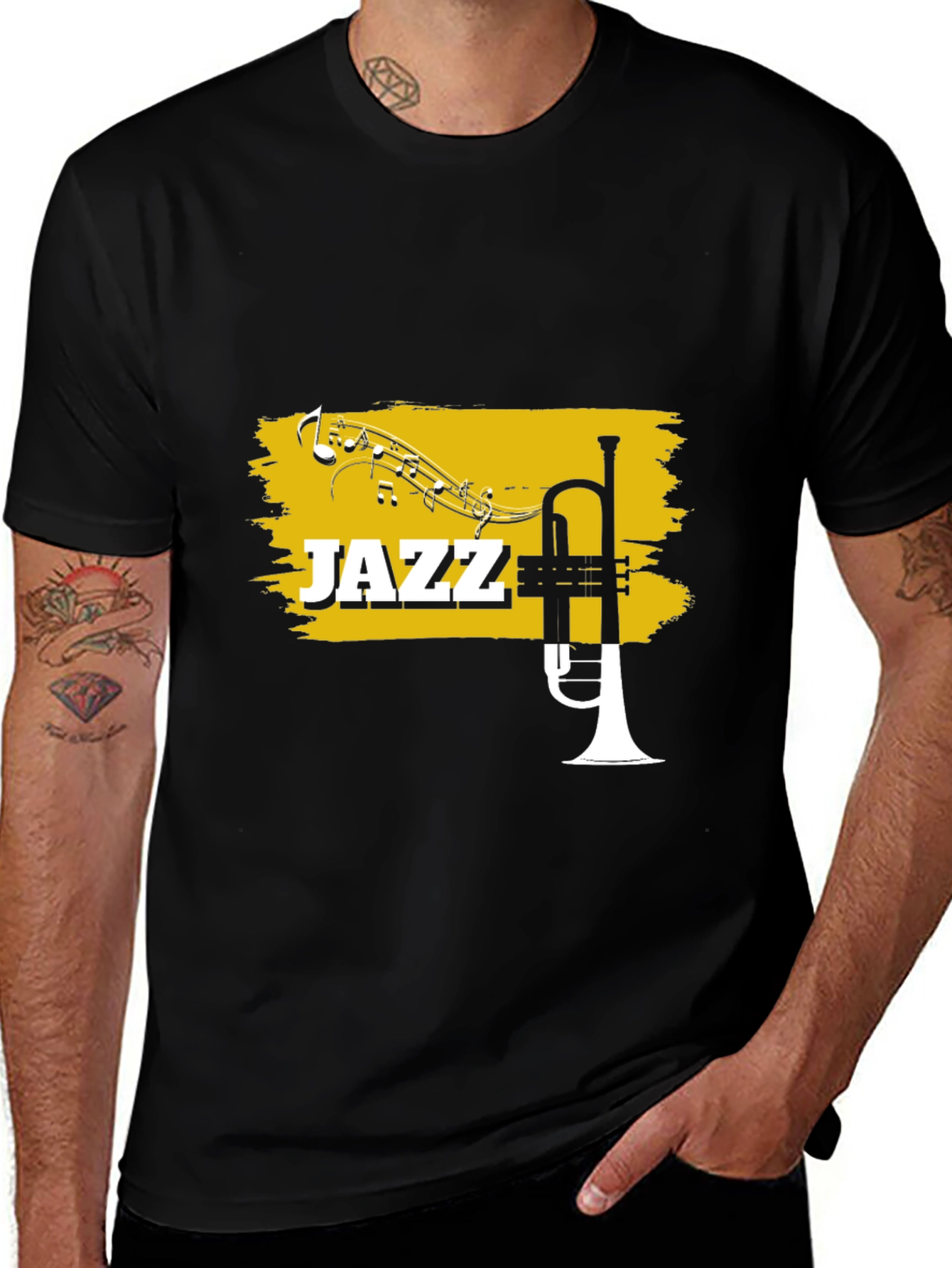 Jazz Trumpet Graphic T-Shirt - Music Lover Tee