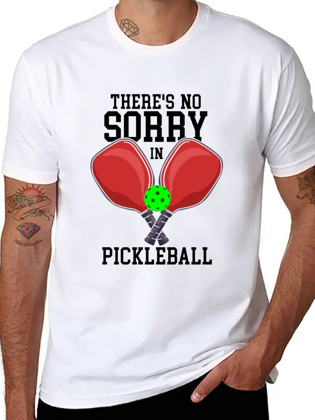 Funny Pickleball T-Shirt: No Sorry Game Tee