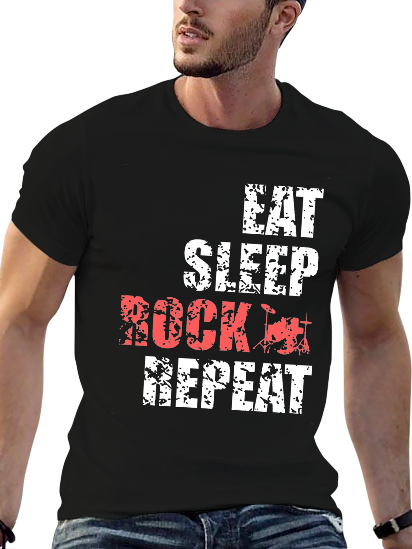 Eat Sleep Rock Repeat Graphic Tee