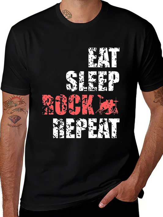 Eat Sleep Rock Repeat Graphic Tee