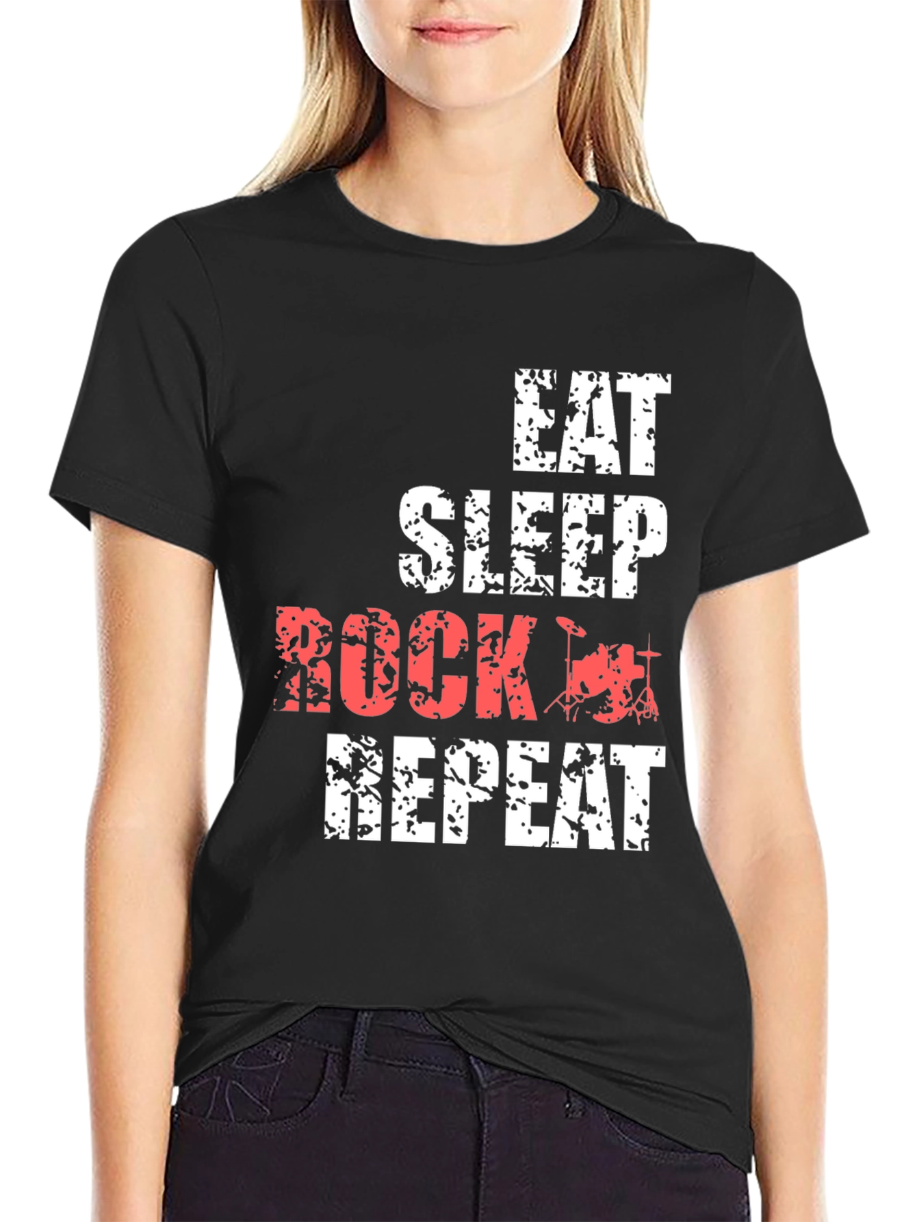 Eat Sleep Rock Repeat Graphic Tee