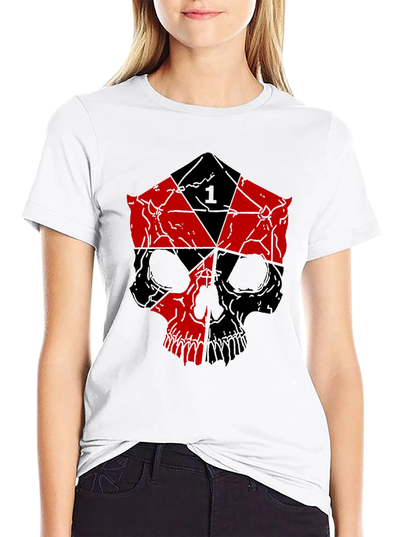 Skull D20 Dice Graphic Tee