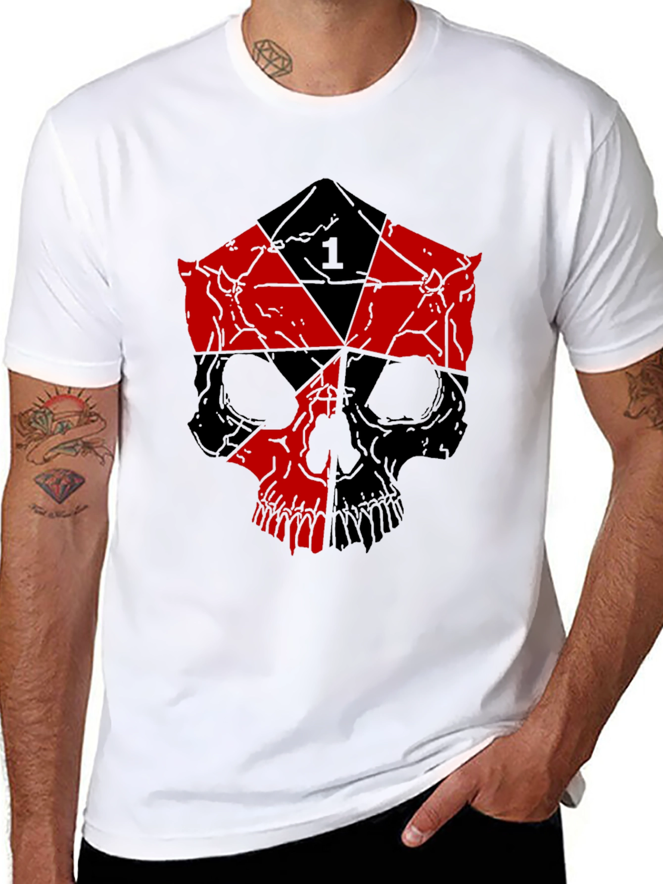 Skull D20 Dice Graphic Tee