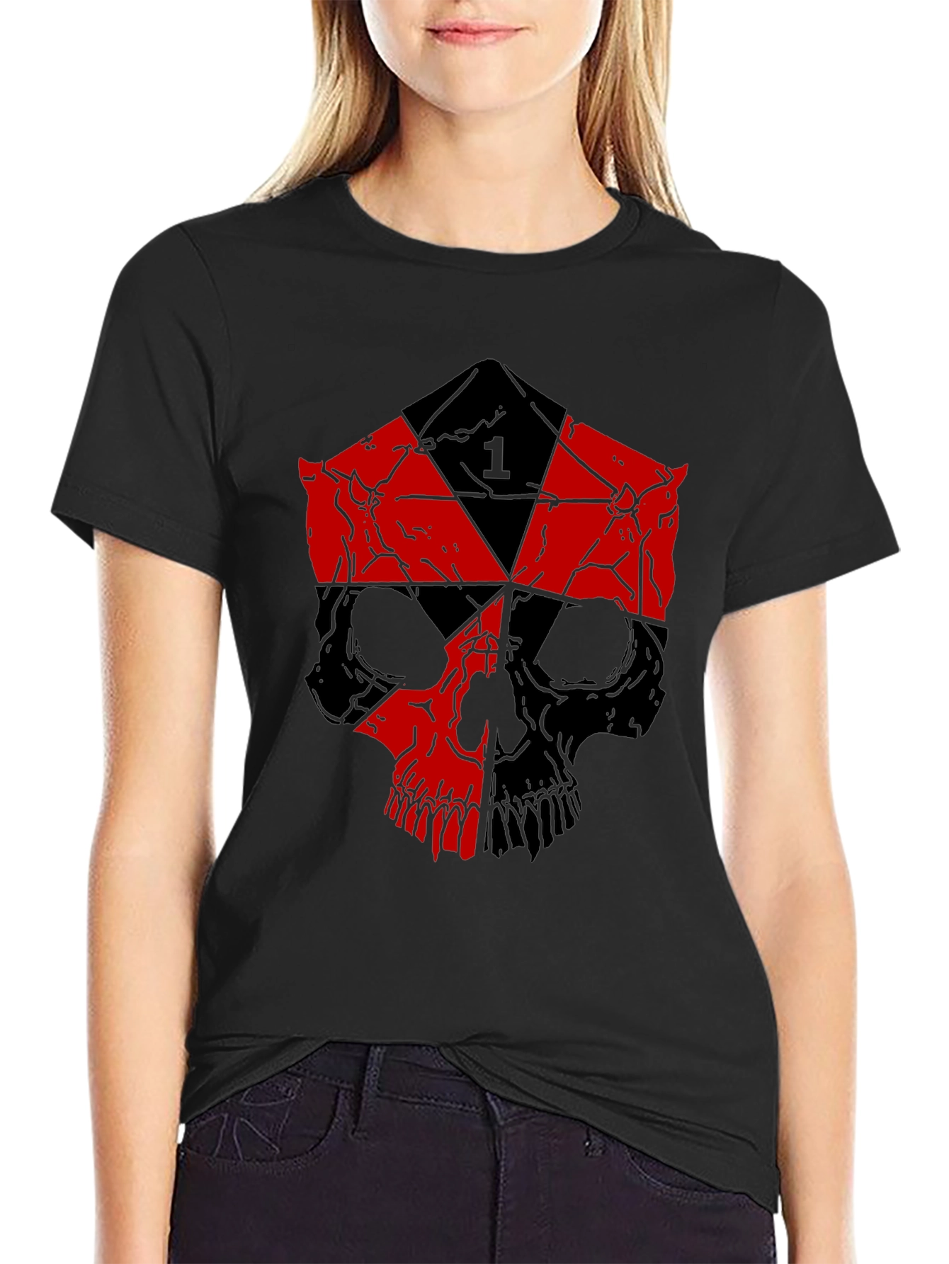 Skull D20 Dice Graphic Tee