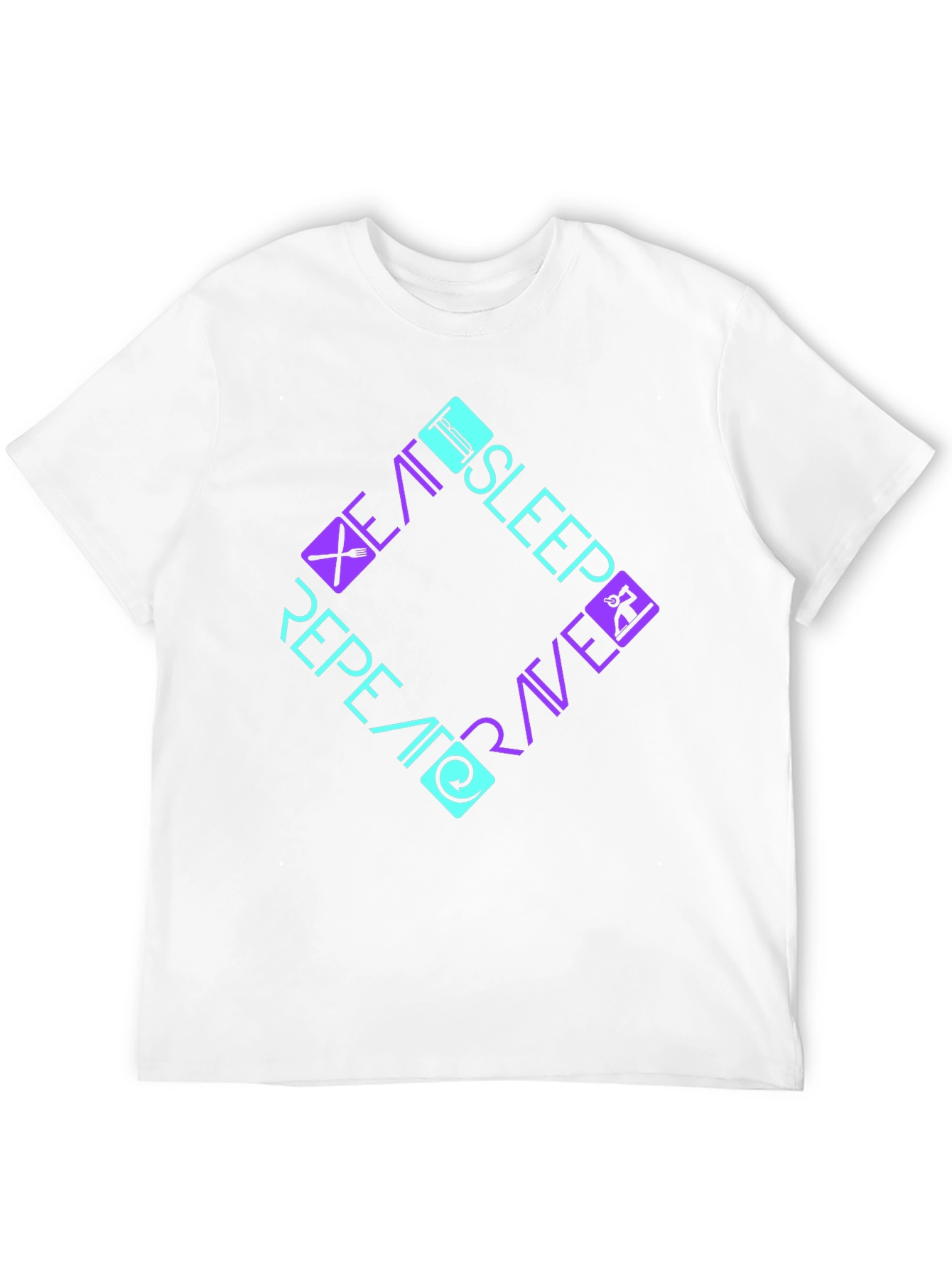 Eat Sleep Rave Repeat Graphic Tee
