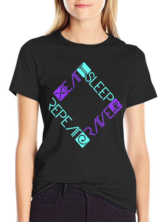 Eat Sleep Rave Repeat Graphic Tee