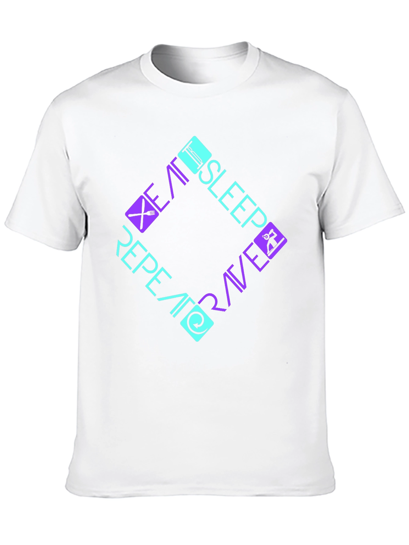 Eat Sleep Rave Repeat Graphic Tee