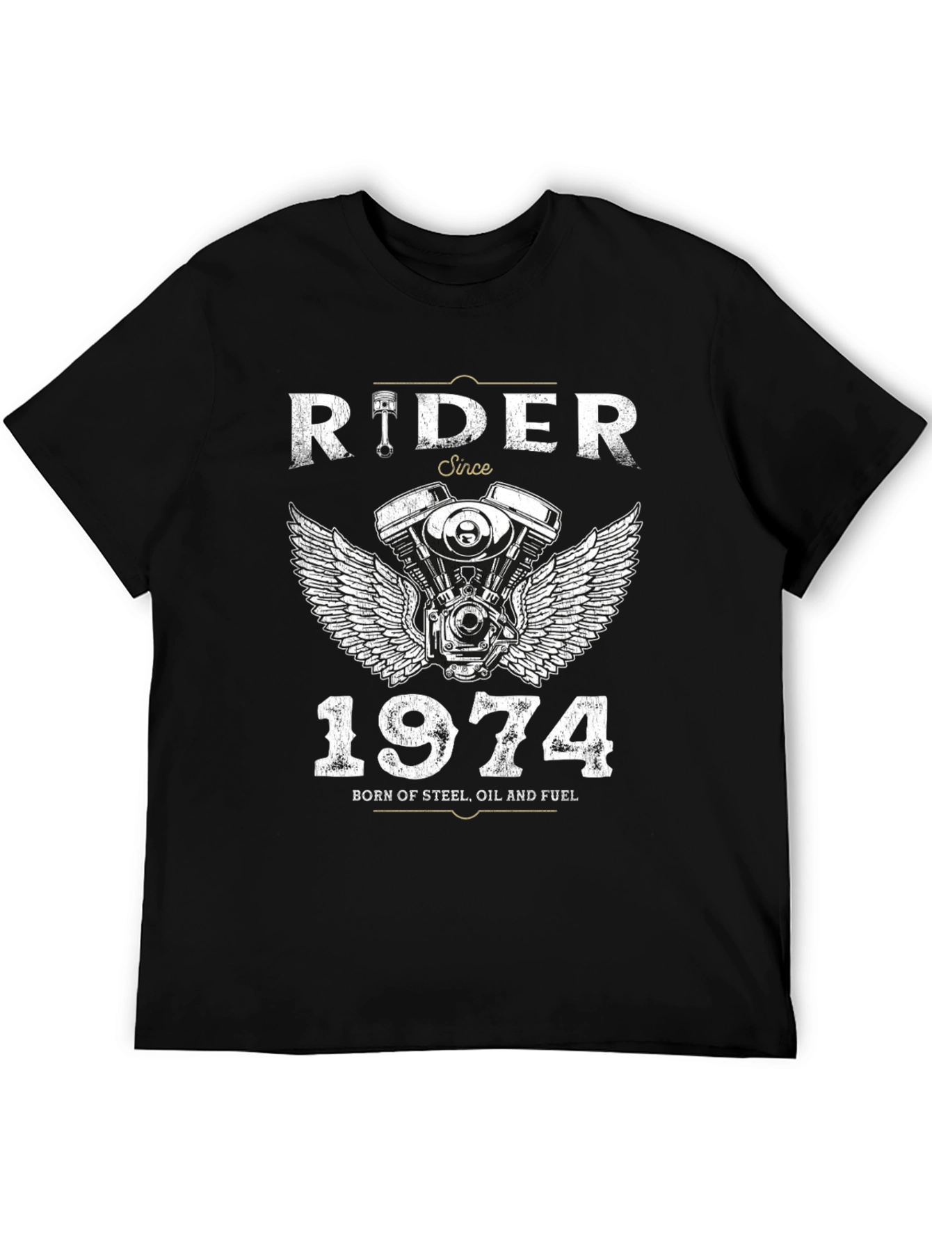 Rider Since 1974 T-Shirt - Motorcycle Engine Design