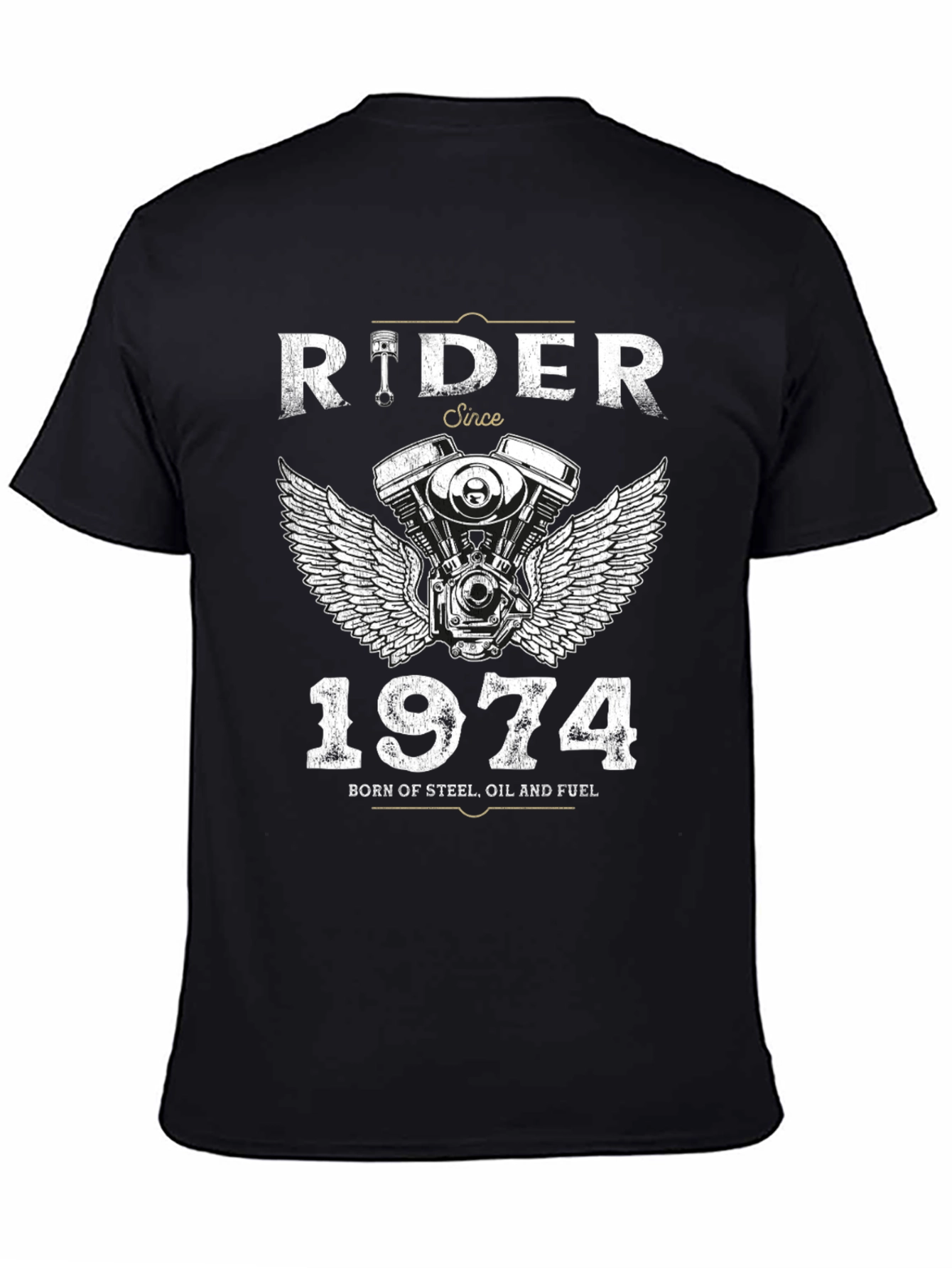 Rider Since 1974 T-Shirt - Motorcycle Engine Design