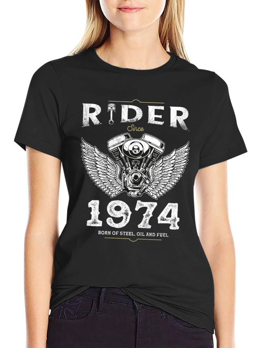 Rider Since 1974 T-Shirt - Motorcycle Engine Design