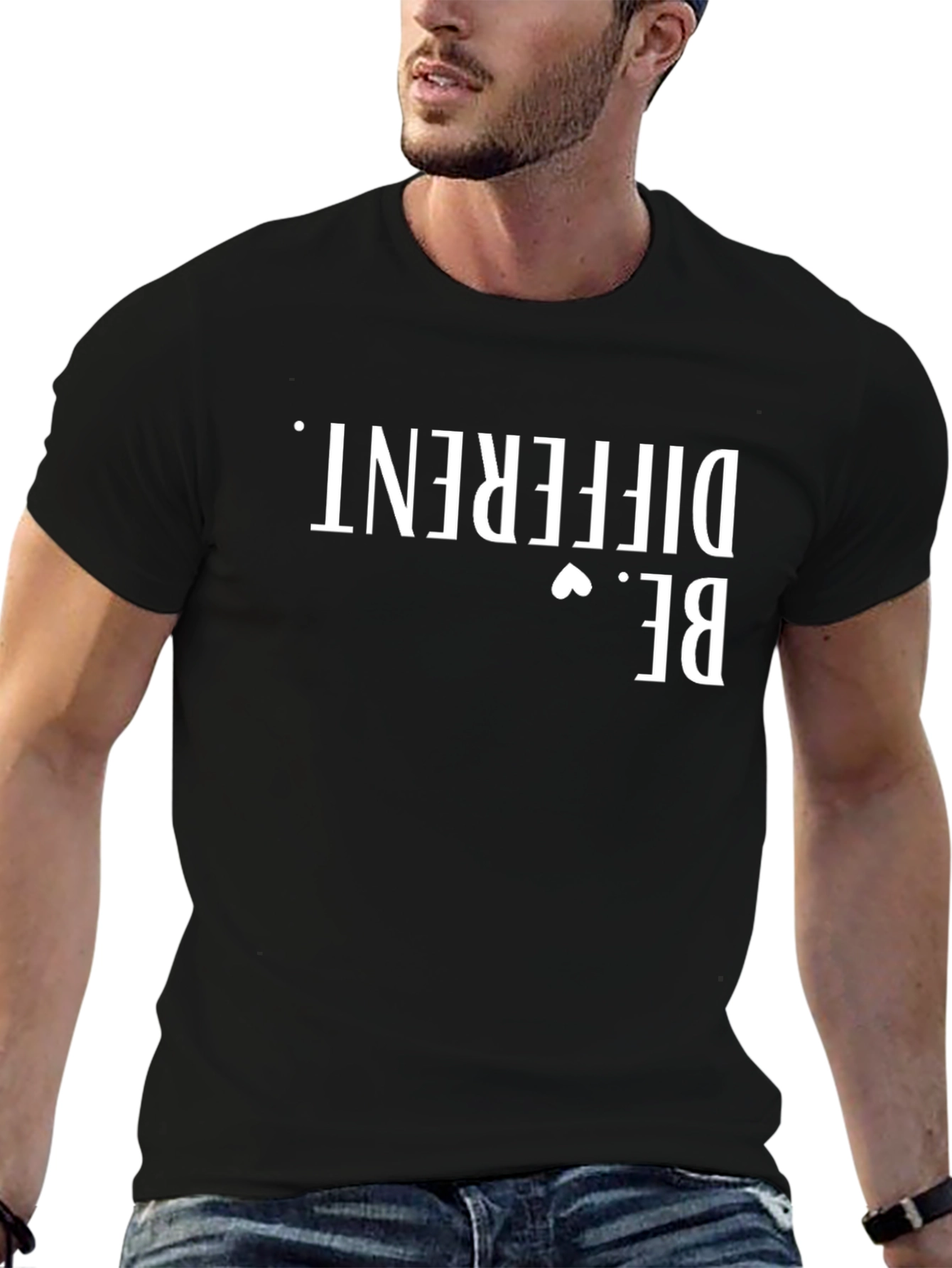 Be Different Graphic Tee - Unisex Black Cotton T-Shirt
