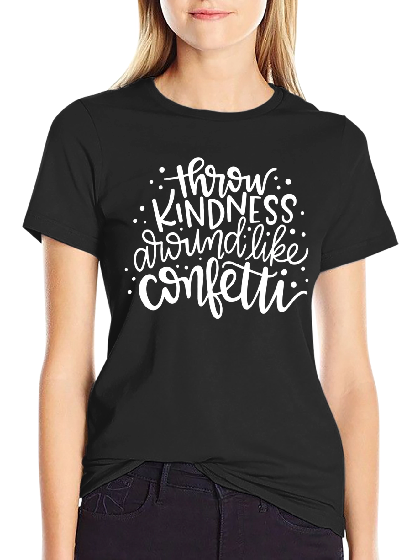 Throw Kindness Black Graphic Tee
