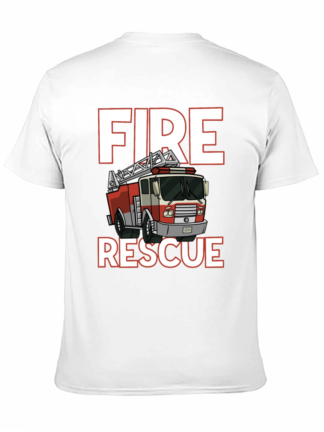 Fire Rescue T-Shirt - Black Cotton Tee