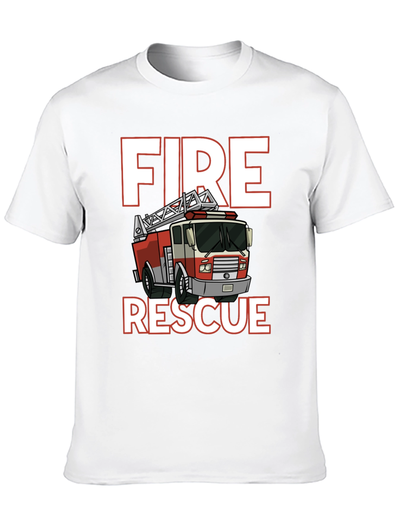 Fire Rescue T-Shirt - Black Cotton Tee