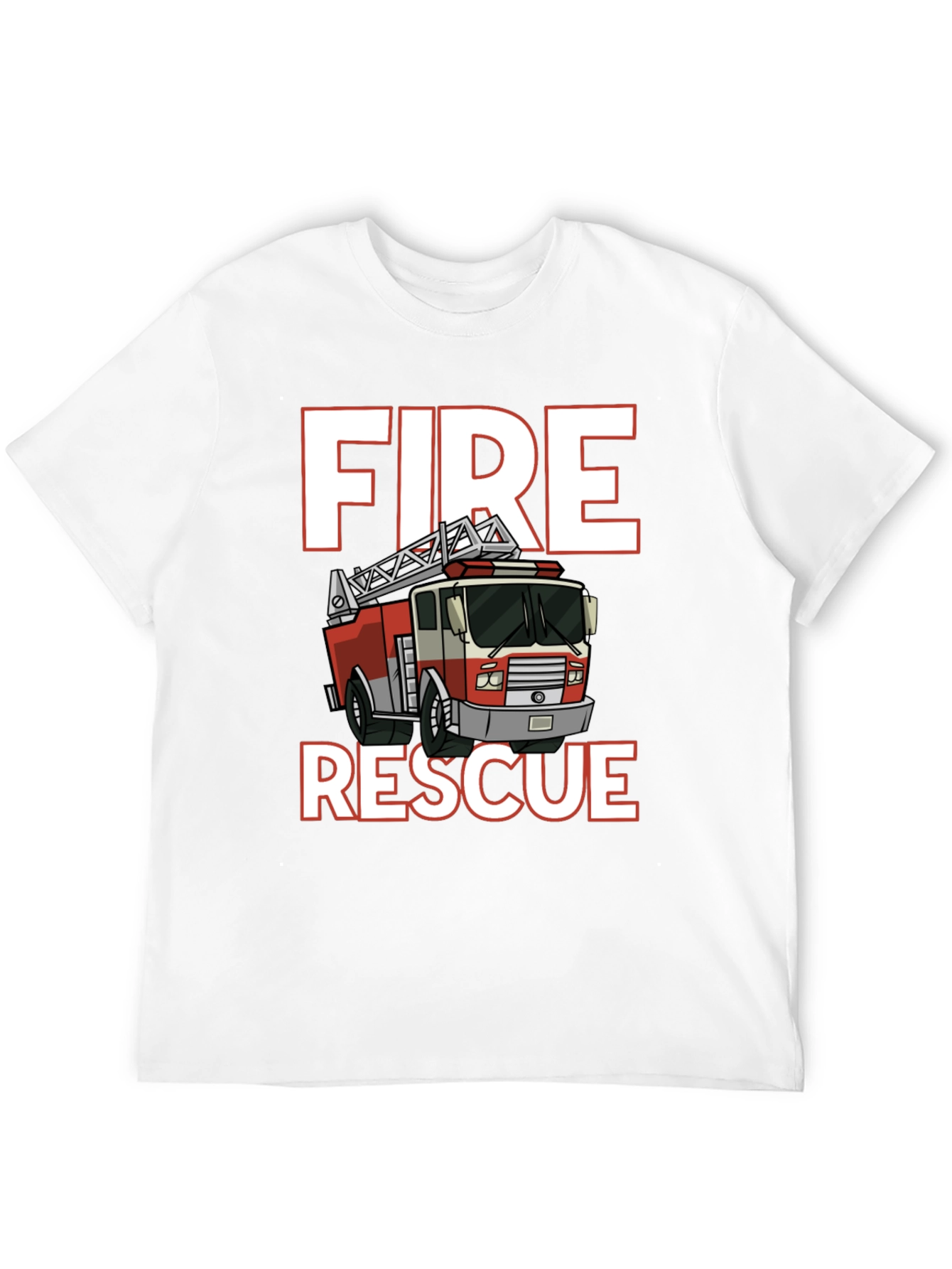 Fire Rescue T-Shirt - Black Cotton Tee