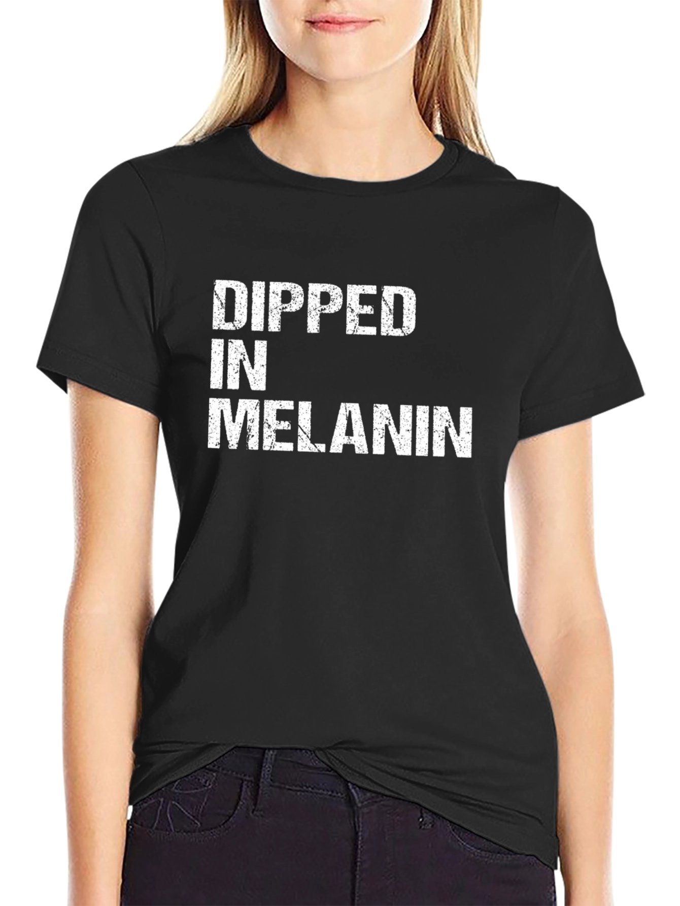 Dipped In Melanin Graphic Tee - Black