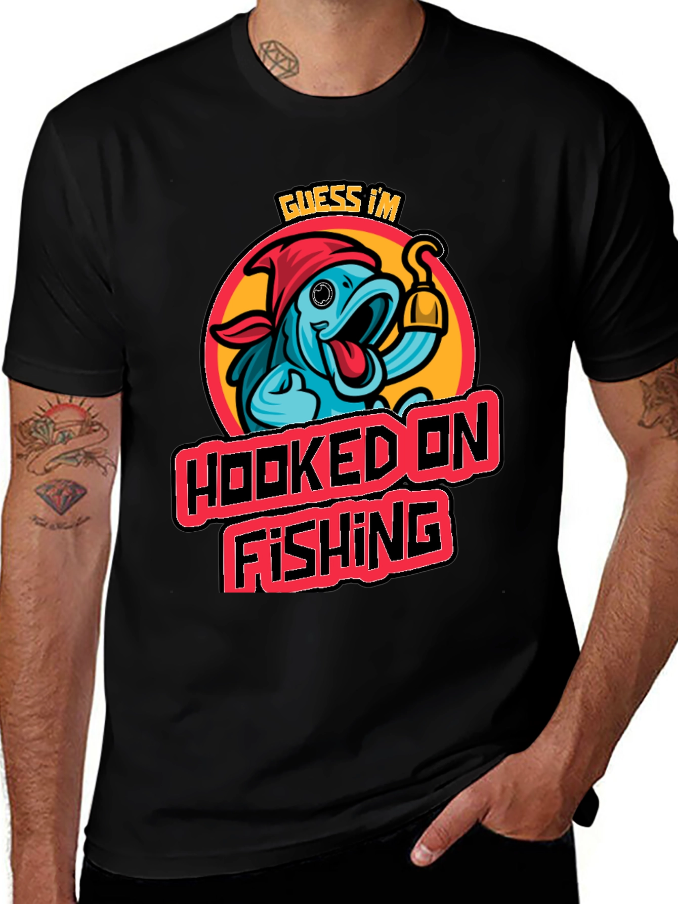 Hooked on Fishing Graphic Tee