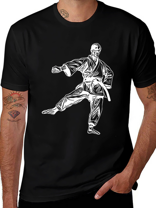 Karate Silhouette Graphic T-Shirt