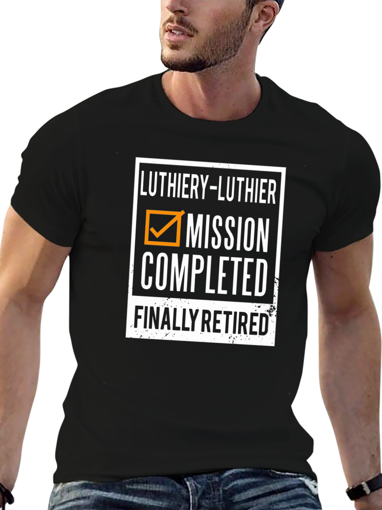 Luthiery Mission Completed Retired Black T-Shirt