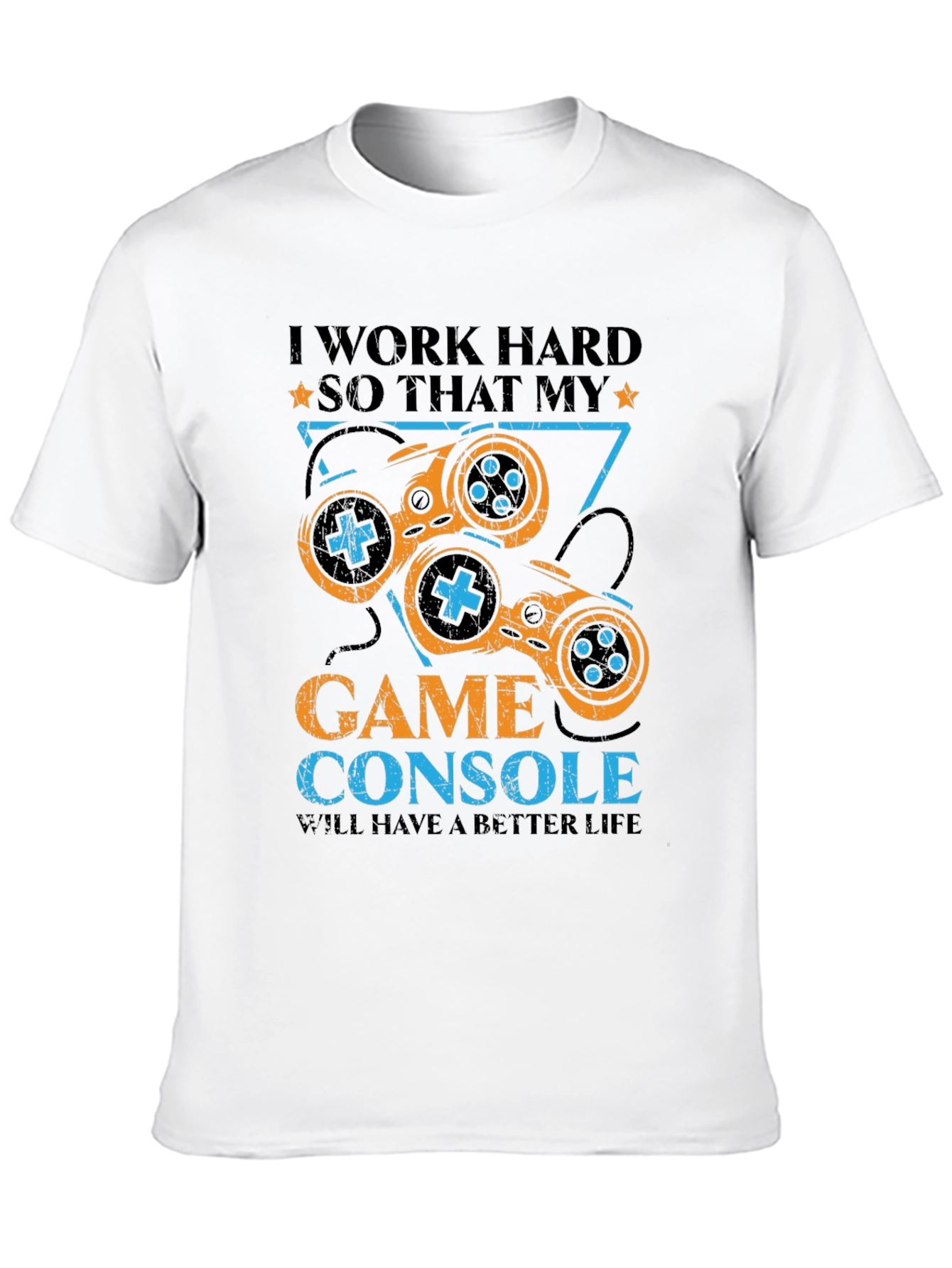 I Work Hard Game Console T-Shirt