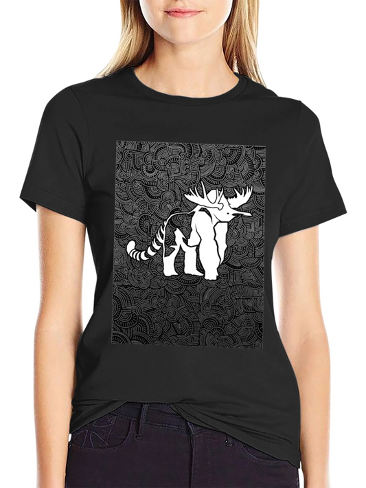 Novelty Mens Graphic Tee - Moose Tiger Unicorn Design